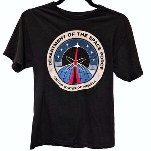 Netflix Space Force T Shirt Black Graphic Logo Tee Cotton Size Small